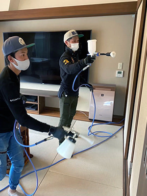 有限会社ハートホームの取り組み|抗菌施工の様子|有限会社ハートホーム|一般住宅・商業施設・宿泊施設・病院の建築設計施工と抗菌施工ができる建設会社|静岡県駿東郡小山町須走